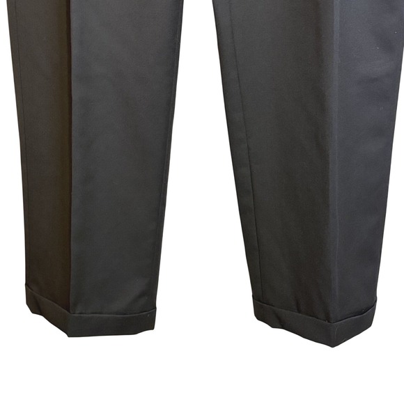 Jones New York Suit Men 44L Black Solid Single Breasted 100%  Wool 36X31 cuffed - Picture 5 of 15